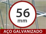 Estufa de policarbonato TITAN Arch 280, 12m², 3x4m, Prata