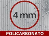 Extensión para invernadero de policarbonato, Arrow, 6m², 3x2m, Plateado