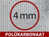 Kasvuhoone Polükarbonaadist Pikendus, Duo, 4m², 2x2m, Hõbe