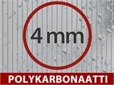 Korotettu kukkapenkki kaarevalla PVC-peitteellä, 0,75x1,5x0,75m, Hopea