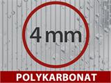 Høybed m/buet PVC-duk, 0,75x1,5x0,75m, Sølv
