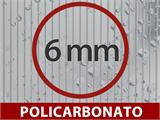 Extensión para invernadero de policarbonato, TITAN Classic 480, 4,7m², 2,35x2m, Plateado