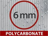 Serre polycarbonate TITAN Classic 480, 14,4m², 2,35x6,12m, Argent
