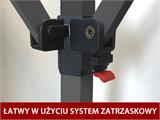 Namiot dla odwiedzających FleXtents Steel 3x6m biały, w tym 4 ścian bocznych i 1 przezroczysta ściana działowa