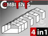 Marquee, SEMI PRO Plus CombiTents® 6x12 m 4-in-1, White