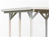 Wooden carport, 3.6x5.12x2.32 m, 11.7 m², Natural, COMPLETE SET, ONLY 1 PC. LEFT