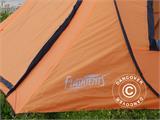 Tente de camping autoportante, Flashtents®, 4 personnes, Medium PT-1, Orange/Gris foncé
