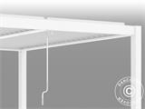 Gazebo pergola bioclimatico San Pablo, 3x5,8m, Bianco