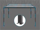 Bioclimatic pergola gazebo San Pablo, 3x4 m, Black/White