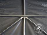 Tenda de armazenagem PRO 7x7x3,8m PVC c/painel de cobertura de teto, Cinza