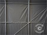 Lagerzelt PRO 6x12x3,7m PVC mit Dachfenster, Grau