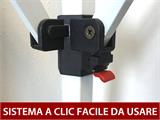 Tenda per Visitatore FleXtents Steel 3x6m Bianco, incl. 4 pareti laterali e 1 parete divisoria trasparente