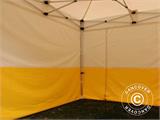 Tente pliante FleXtents® PRO 3x3m, PVC, Tente de chantier, ignifuge, 4 parois latérales incl.