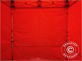 Tente pliante FleXtents PRO 2x2m Rouge, avec 4 cotés