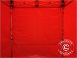 Vouwtent/Easy up tent FleXtents PRO 2x2m Rood, inkl. 4 zijwanden