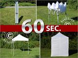 Tente pliante FleXtents Basic v.2, 2x2m Blanc, avec 4 cotés