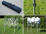 Faltzelt FleXtents Basic v.2, 2x2m Weiß, mit 4 Seitenwänden