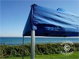 Pop up gazebo FleXtents PRO 3x3 m Blue, incl. 4 decorative curtains