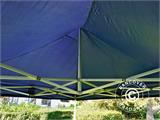 Tente pliante FleXtents PRO 3x3m Bleu foncé, avec 4 cotés