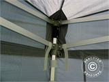 Tente pliante FleXtents PRO 3x3m Gris, avec 4 cotés