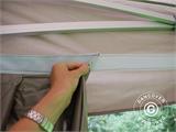 Tente Pliante FleXtents PRO "Peaked" 4x6m Latte, avec 8 rideaux décoratifs