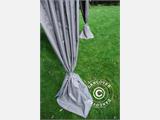 Pop up gazebo FleXtents PRO "Peaked" 4x8 m Latte, incl. 6 decorative curtains