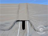 Carpa plegable FleXtents PRO Peak Pagoda 6x6m, Latte, 8 muros laterales incluidos