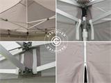 Pop up gazebo FleXtents PRO Peak Pagoda 6x6 m, Latte, Incl. 8 sidewalls