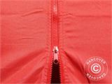 Tente pliante FleXtents PRO 3x3m Rouge, avec 4 cotés
