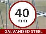 Greenhouse polycarbonate, Strong NOVA 24 m², 6x4 m, Silver