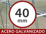 Invernadero de policarbonato Strong NOVA 24m², 6x4m, Plateado