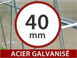 Serre polycarbonate, Strong NOVA 24m², 3x8m, Argent