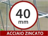 Serra in policarbonato, Strong NOVA 60m², 6x10m, Argento