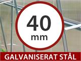 Växthus polykarbonat, Strong NOVA 30m², 3x10m, Silver