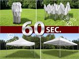 Tente Pliante FleXtents PRO 4x8m Noir, avec 6 cotés