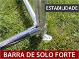 Tenda para festas PLUS 5x10m PE, Branco + Armação para fixação no solo Tenda para festas PLUS 5x10m PE, Branco + Armação para fixação no solo