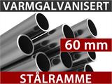 Telthall/rundbuehall 9x15x4,42m, PVC, Hvit/Grå