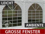 Partyzelt Original 5x10m PVC, "Arched", Weiß