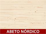 Marquesina para coche de madera, 3,6x7,62x2,32m, 23,1m², Madera Natural SOLO QUEDA 2 PIEZA