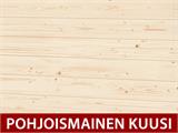 Puinen autokatos, 3,6x7,62x2,32m, 23,1m², Luonnonväri VAIN 2 KPL JÄLJELLÄ