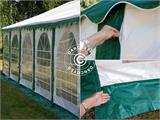 Pagoda šator za zabave Exclusive 6x12m PVC, Bijela/Zelena
