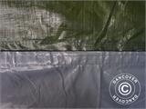 Carpa de almacenamiento PRO 2,4x2,4x2m PE, con cubierta de terreno, Verde/Gris