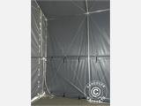 Tente de Stockage PRO XL 4x12x3,5x4,59m, PVC, Gris