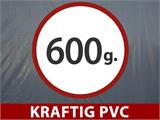 Presenning 8x10m PVC 600g/m², Grå, Flammehemmende