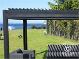 Bioclimatic pergola gazebo San Pablo, 3x4 m, Black