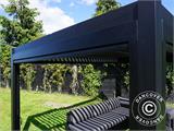 Bioclimatic pergola gazebo San Pablo, 3x3 m, Black