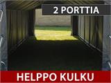 Pressutalli PRO 7x7x3,8m PVC kattopaneelilla, Harmaa