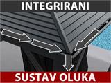 Sjenica Santa Fe sa zavjesama i mrežom za komarce, 3,65x6m, Smeđa