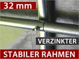 Lagerzelt PRO 2x2x2m PE, mit Bodenplane, Grau