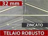 Tenda magazzino PRO 2,4x6x2,34m PVC, Grigio